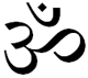 the seed syllable om in the Devanagari script - alternative form