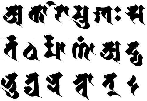 The letter A is a door to all Dharmas because they are originally unarisen in the Siddham script